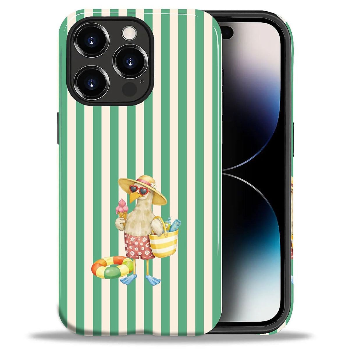 Case Compatible with iPhone 17 Pro,Double Layer Protection, Matte Finish, Anti-Drop and Anti-Fingerprint Armor -Yellow Striped Taco Vacation Sausage Dog Collage