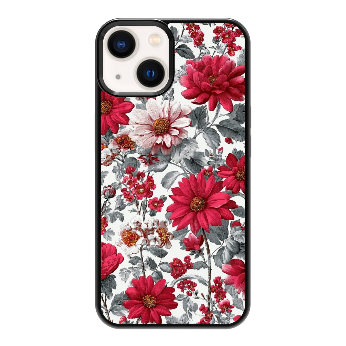 Vintage Green Herb Botanical Leaf Sketch Nature Phone Case, Shockproof Protective Cover for iPhone 11 12 13 14 15 16 17 Pro Max Plus Mini XR 7 8 SE