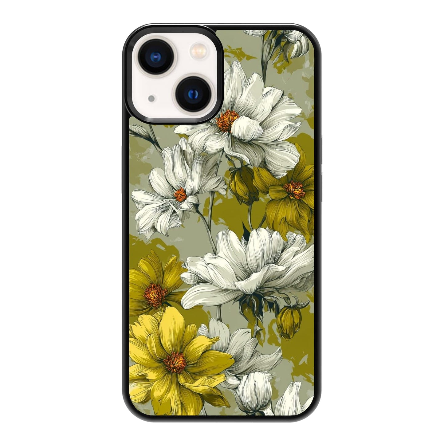 Lush Garden Wildflower Field Green Botanical Nature Aesthetic Phone Case, Shockproof Protective Cover for iPhone 11 12 13 14 15 16 17 Pro Max Plus Mini XR 7 8 SE