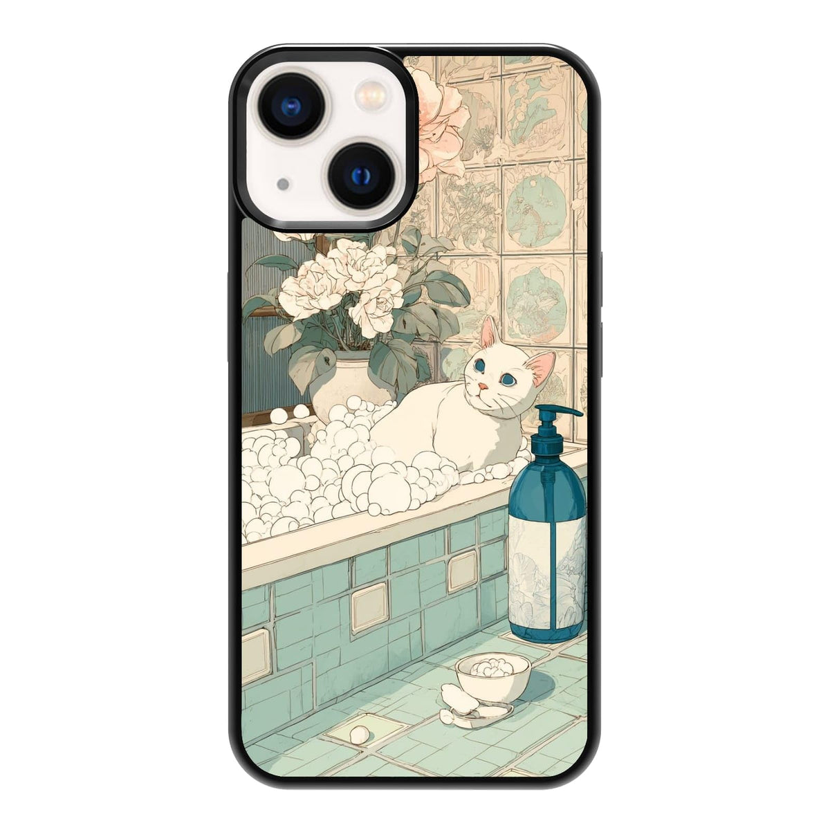 Plant Lover Black Cat Houseplants Indoor Garden Aesthetic Phone Case, Shockproof Protective Cover for iPhone 11 12 13 14 15 16 17 Pro Max Plus Mini XR 7 8 SE