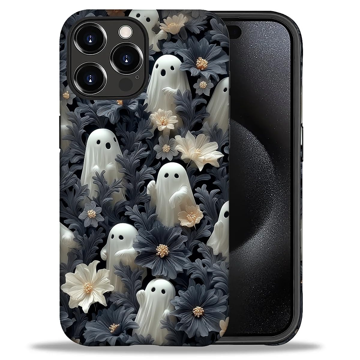 Case for iPhone 17,Drop Protection Hybrid 2-Layer Hard Phone Cover-Vintage Christmas Stamps Collage