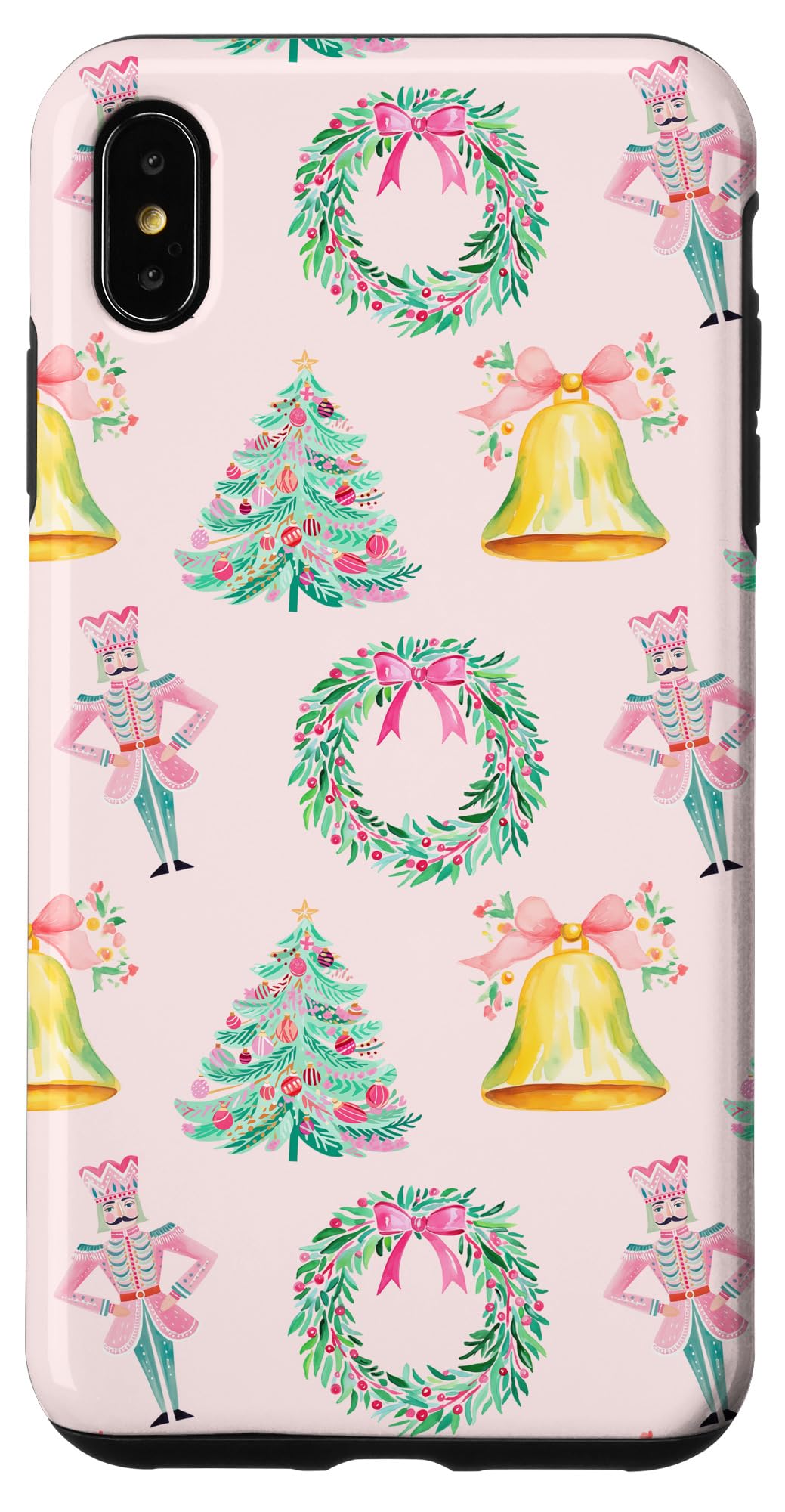 Preppy Pink Christmas Nutcracker Print Case for iPhone 15