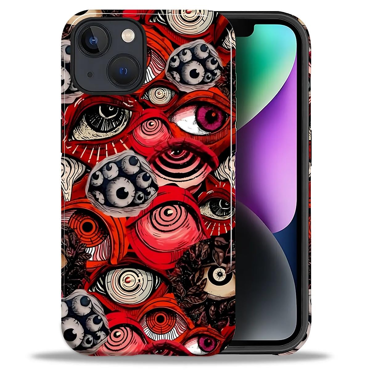 for iPhone 17 Pro Case,Hybrid 2-Layer Hard Shell + Silicone Protective Case -Resistant Shockproof- Ally's Dog's Cute College Summer Flower Collage