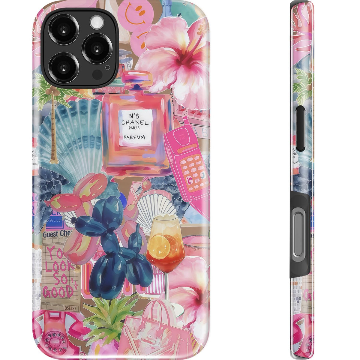 Goodon for iPhone 15 Pro Max Case, Cute Preppy Floral, MagSafe Compatible | Dual-Layer Hard Shell & Silicone, Wireless Charging, Slim Fit Phone Cover with Wildflower Designs for Women Girls