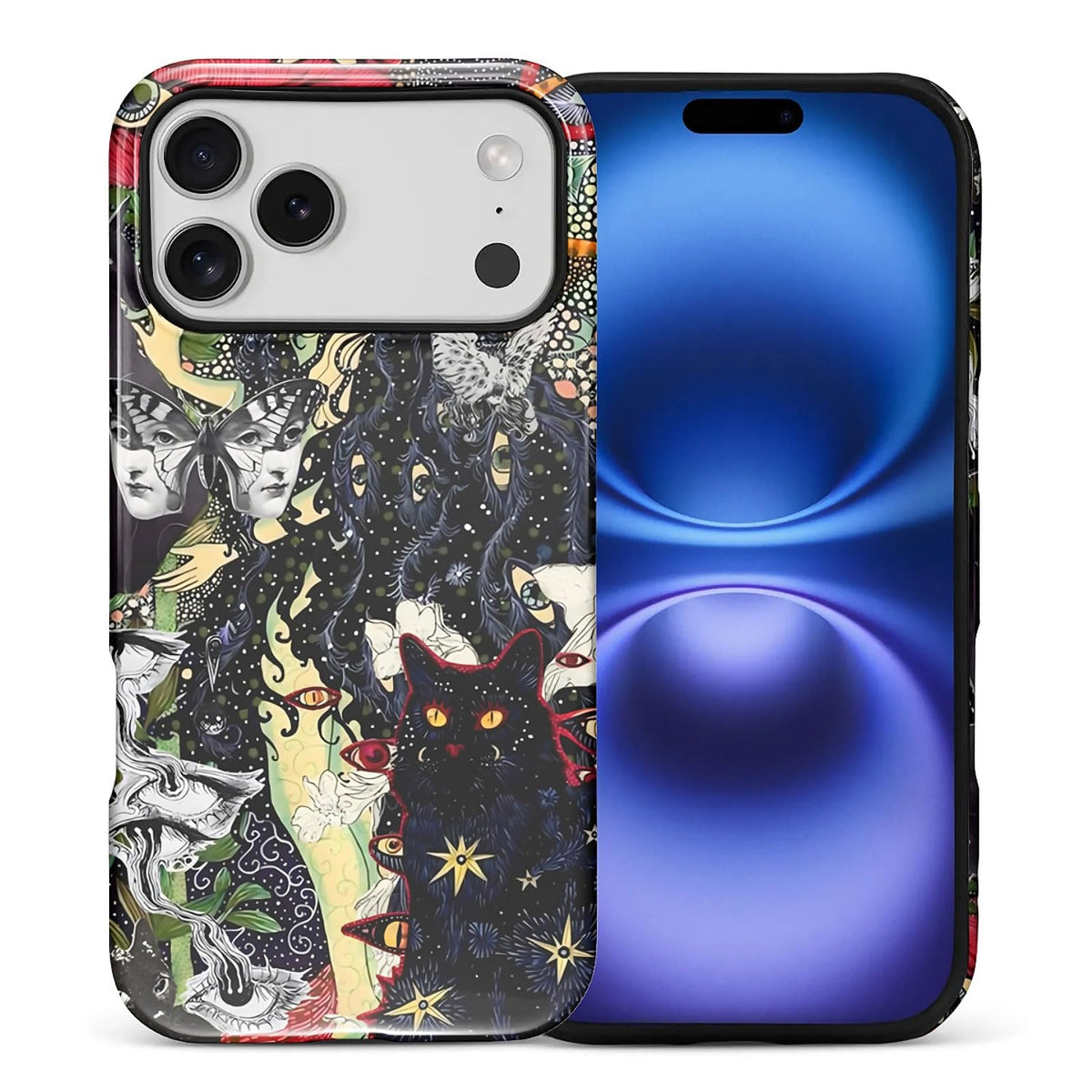 for iPhone 13/14 Case,Hybrid 2-Layer Hard Shell + Silicone Protective Case -Resistant Shockproof- Ally's Dog's Cute College Summer Flower Collage