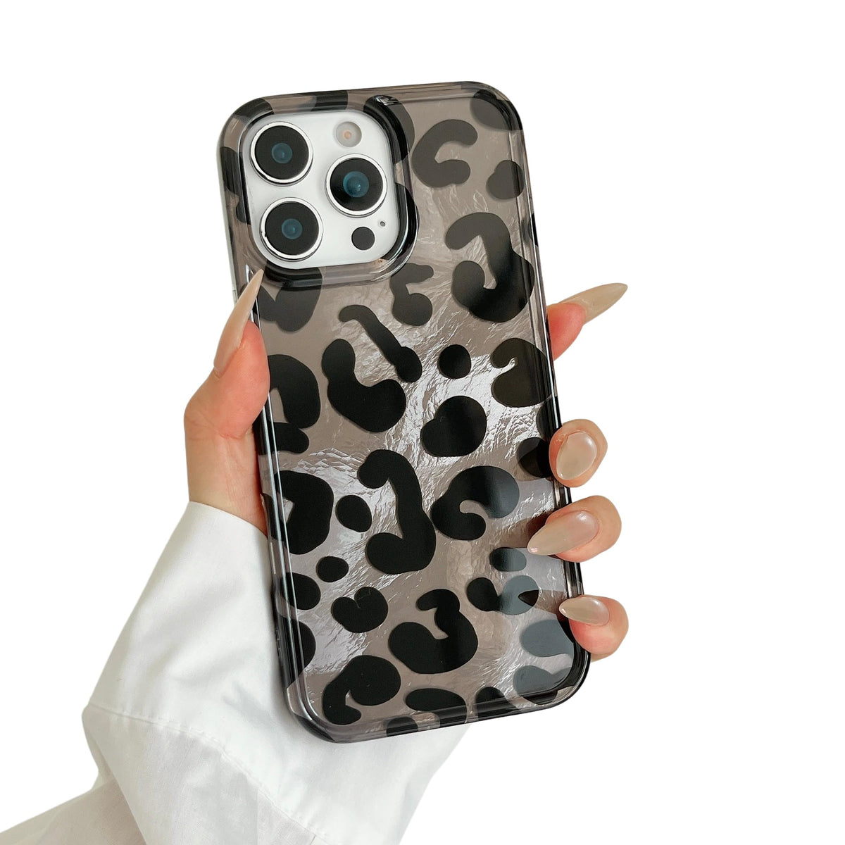 for iPhone 17 Pro Glitter Leopard Print Phone Case, Sparkly Cheetah Animal Pattern Clear Soft TPU Shockproof Protective Cover for Women Girls (Zebra Stripe, for iPhone 17 Pro)