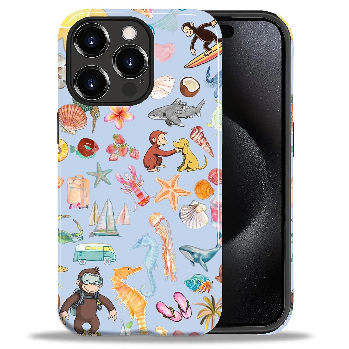 CARLOCA Case for iPhone 16 Pro,Vintage Cat Animal Pet Lover Collage Design Hybrid Dual Protection Soft TPU + Hard PC, Shockproof & Anti-Scratch Cover Men Women Stylish Protective Phone Case