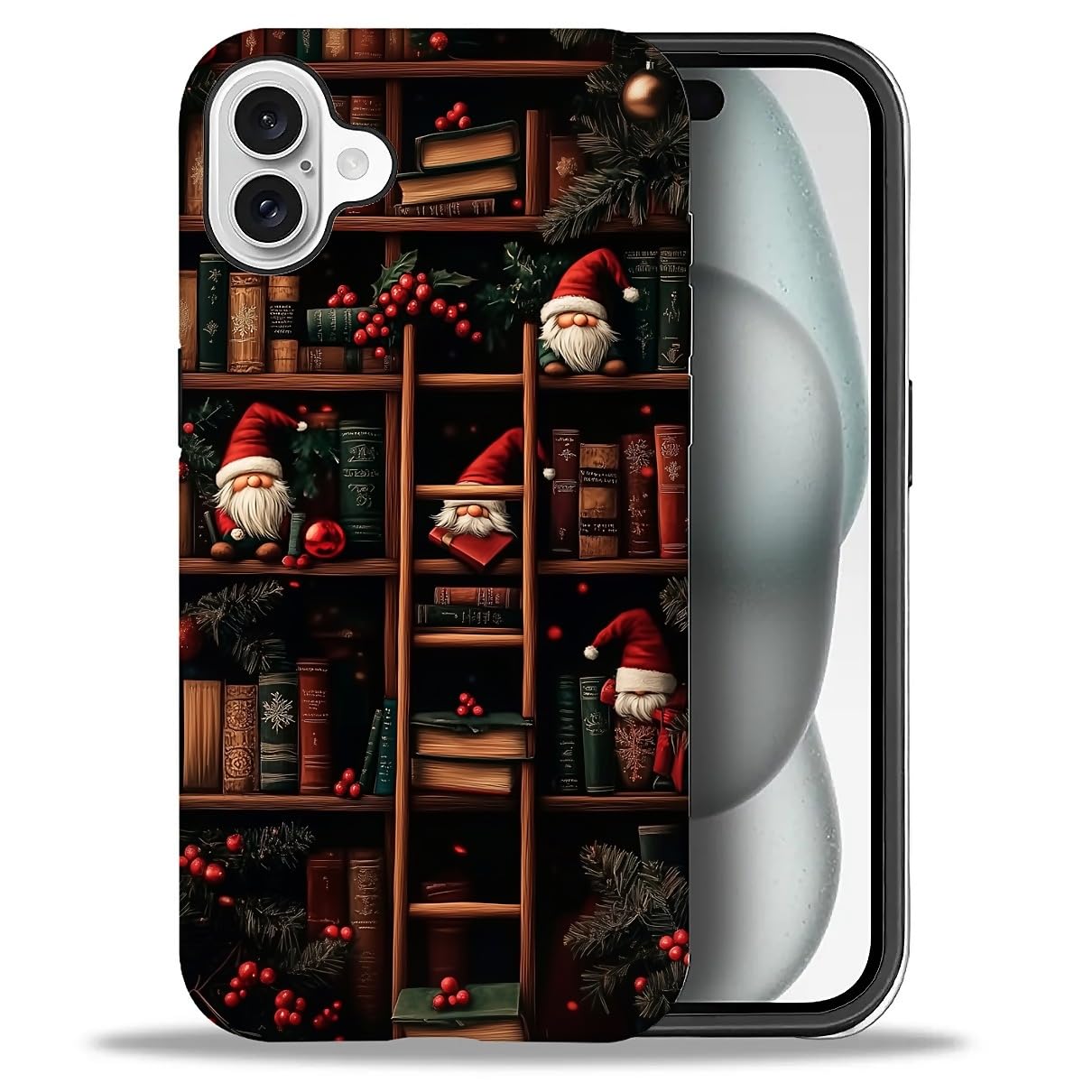 DAIZAG Phone Case Compatible with iPhone 13/14,Christmas Santa Claus Mixed 2 Layer Soft Silicone+Hard PC Ddouble Protection Ultra-Thin Phone Case for iPhone 13/14