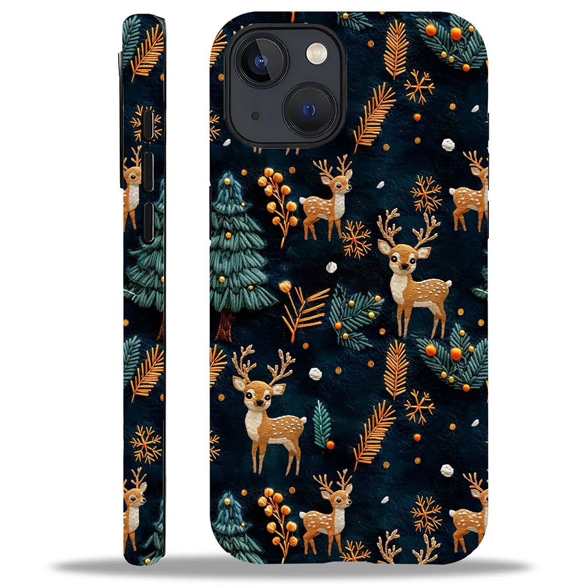 Case Compatible with iPhone 16,Christmas Decorations-Santa Claus Hybrid 2-Layer Hard Shell+Silicone Double Protective Scratch-Resistant Shockproof Case for iPhone 16