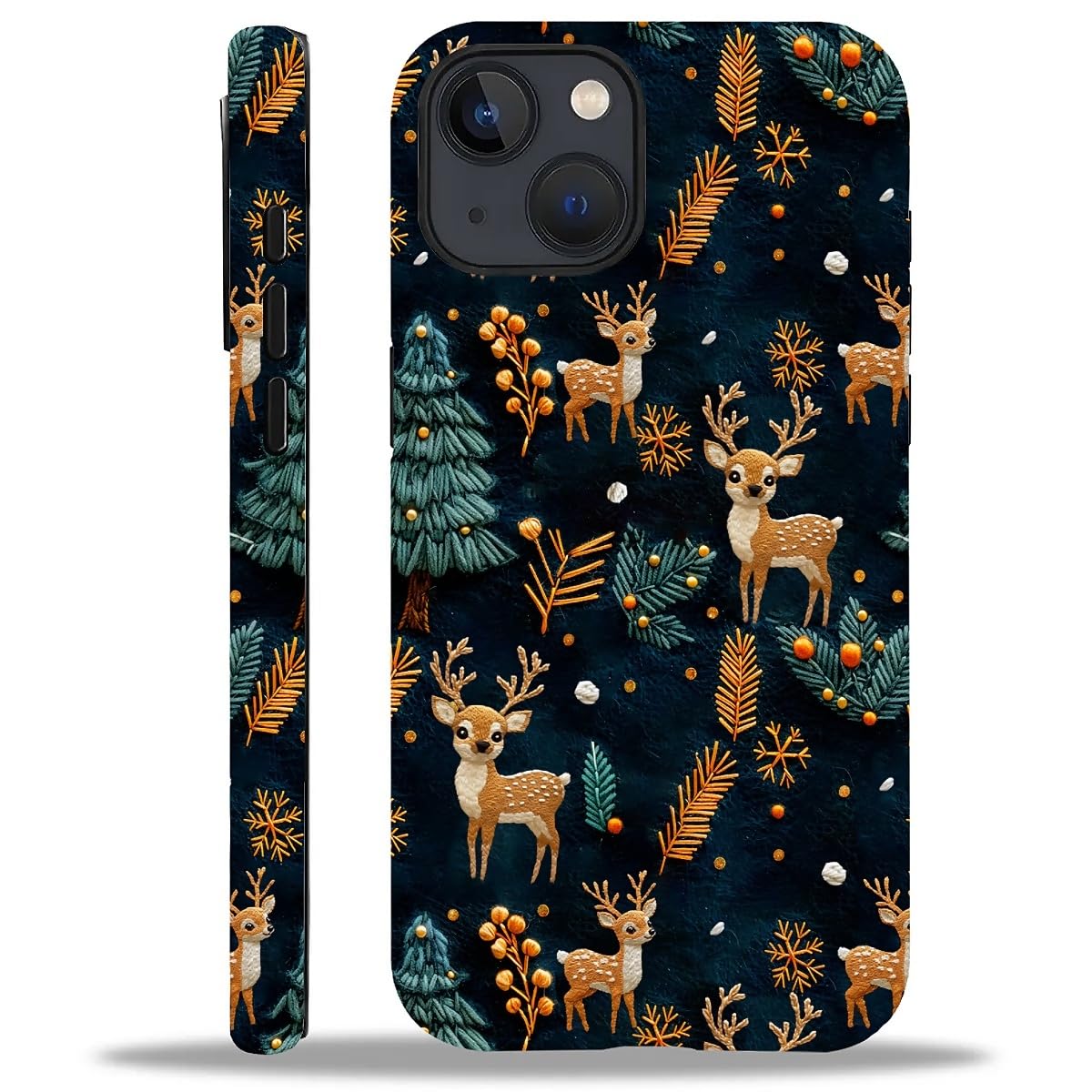 Case Compatible with iPhone 16,Christmas Decorations-Santa Claus Hybrid 2-Layer Hard Shell+Silicone Double Protective Scratch-Resistant Shockproof Case for iPhone 16