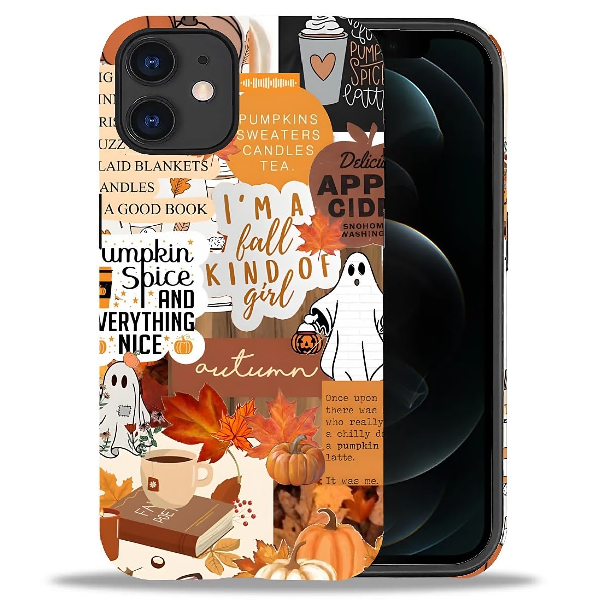 Case for iPhone 17,Drop Protection Hybrid 2-Layer Hard Phone Cover-Vintage Christmas Stamps Collage