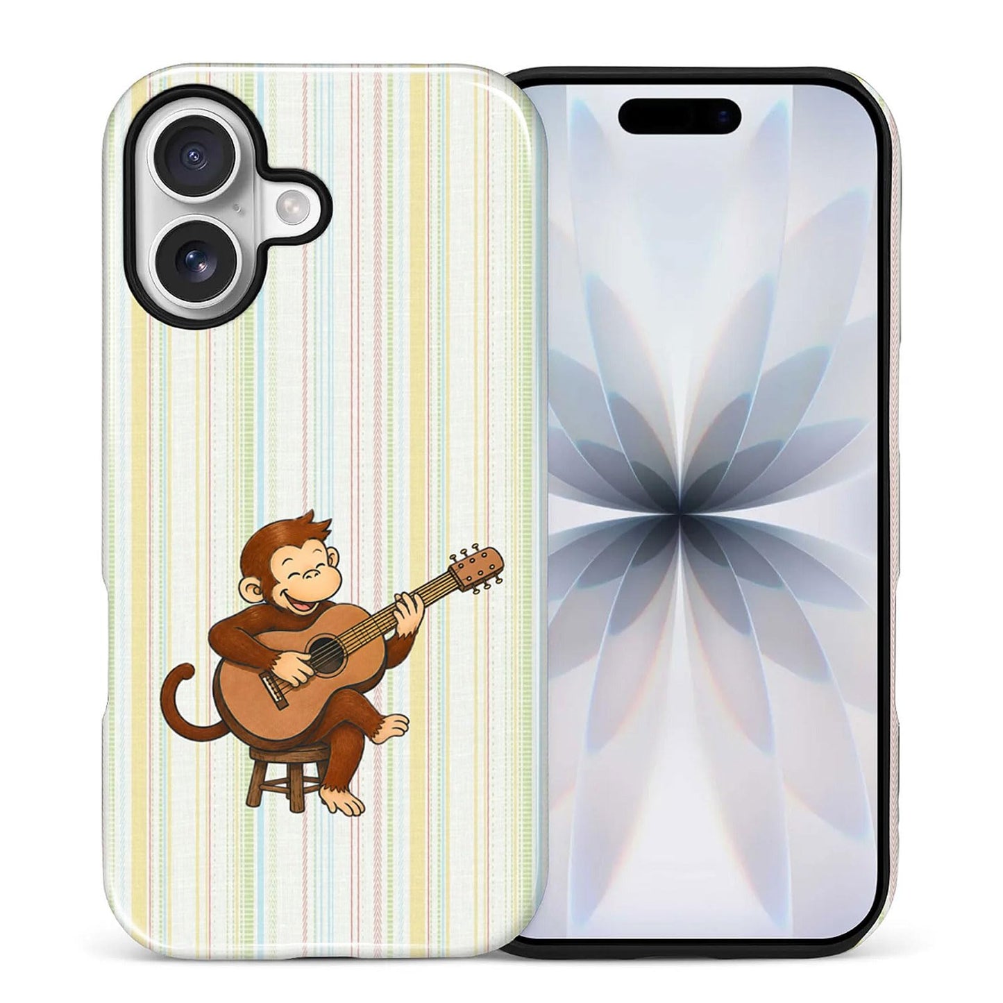 for iPhone 17 Pro Case,Hybrid 2-Layer Hard Shell + Silicone Protective Case -Resistant Shockproof- Ally's Dog's Cute College Summer Flower Collage