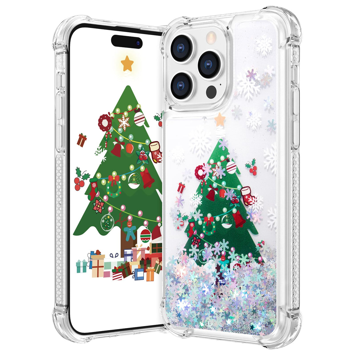 Maxdara for iPhone 13 iPhone 14 Cute Christmas Tree Case