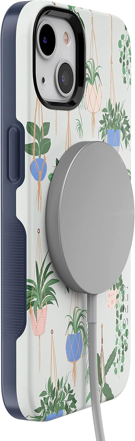 Casely iPhone 15 Case | Hanging Around | Potted Plants Floral | Bold Protective Design | Compatible with MagSafe