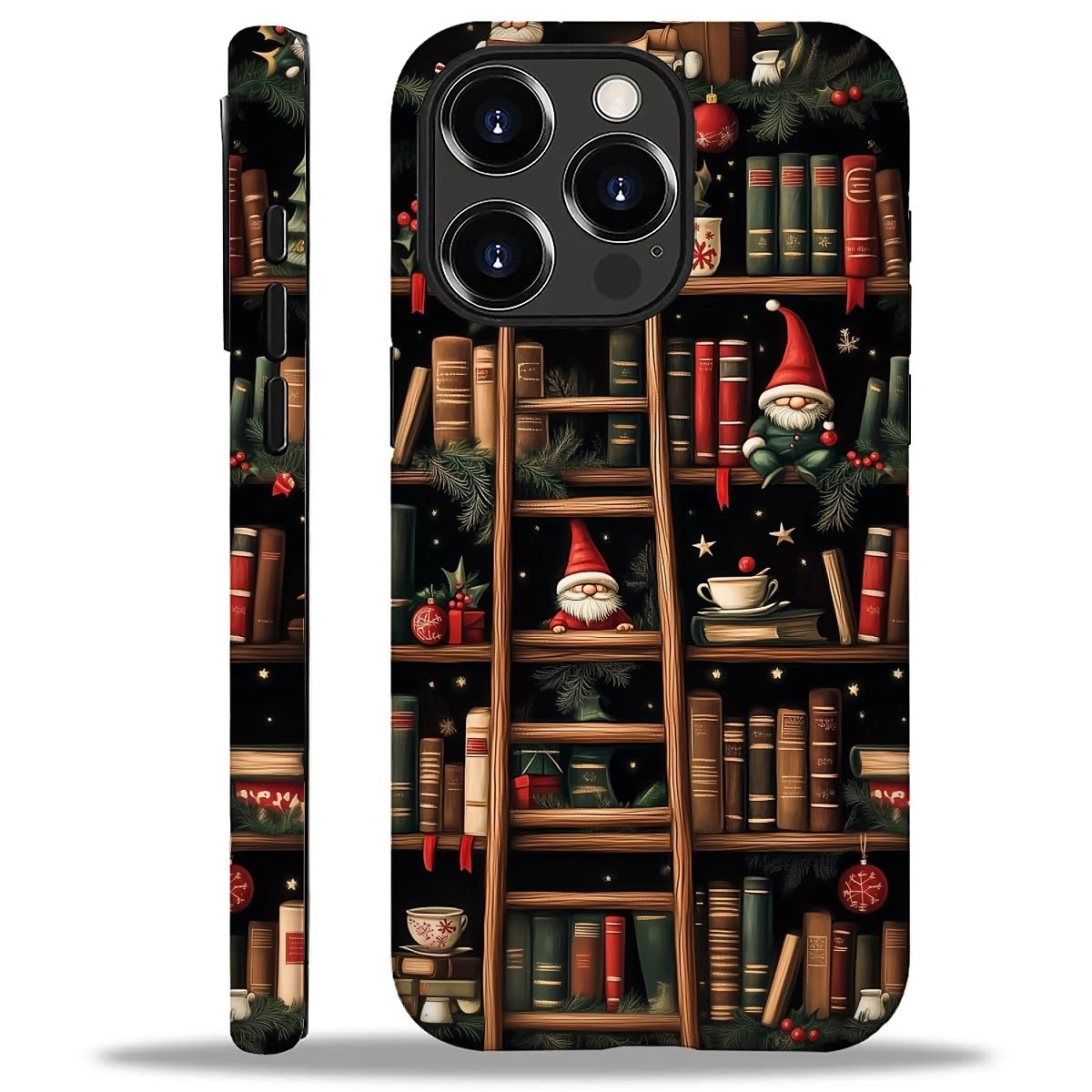 Case Compatible with iPhone 16,Christmas Decorations-Santa Claus Hybrid 2-Layer Hard Shell+Silicone Double Protective Scratch-Resistant Shockproof Case for iPhone 16