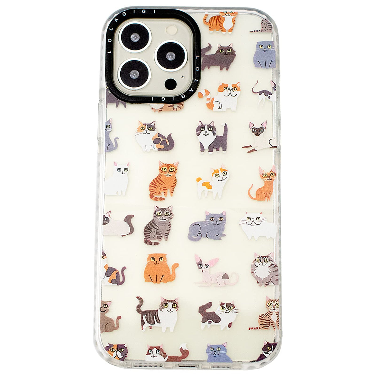 for iPhone 15 Pro Case for Women, Cute Pet Cat Cartoon Art Animal Print Girly Design Kawaii Aesthetic Cartoon Pattern for Girls Teens Soft TPU Phone Case (6.1")