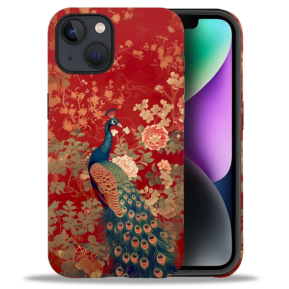 DAIZAG Phone Case Compatible with iPhone 13/14,Christmas Santa Claus Mixed 2 Layer Soft Silicone+Hard PC Ddouble Protection Ultra-Thin Phone Case for iPhone 13/14