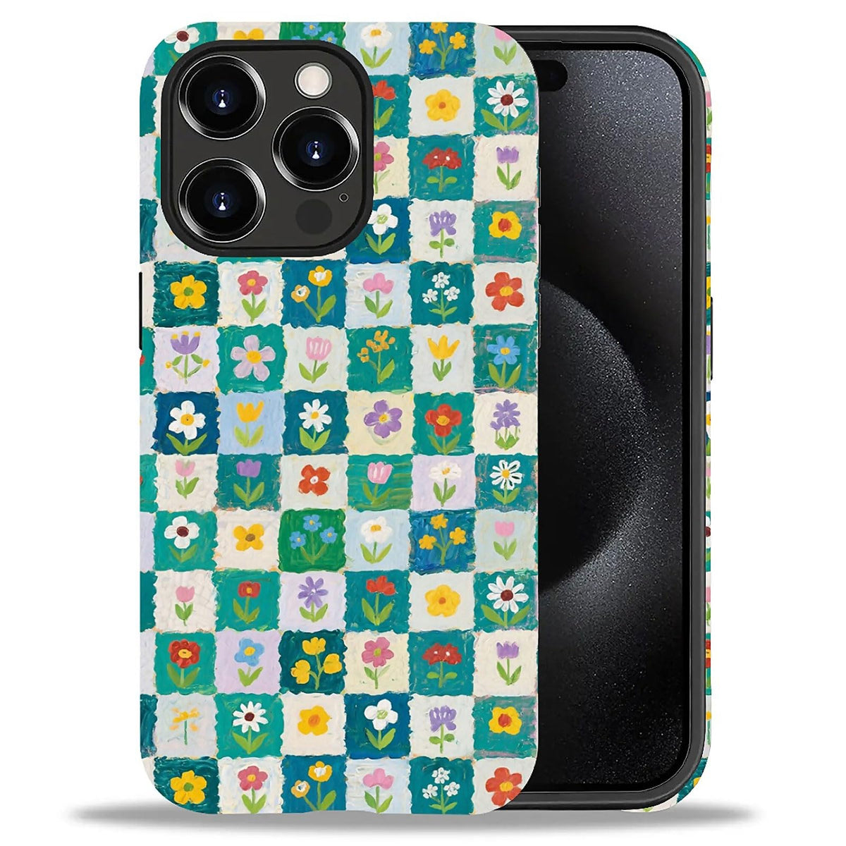 for iPhone 15 Pro Case,Hybrid 2-Layer Hard Shell + Silicone Protective Case -Resistant Shockproof- A Naughty Cat with Blue Stripes Eating Fish