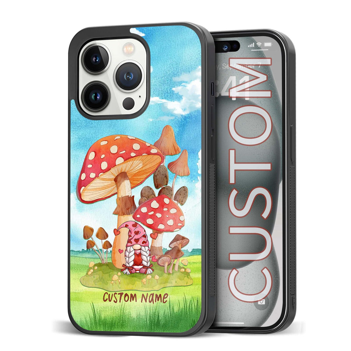 Custom Name Phone Cases for Plant LoverKawaii Wildland Shockproof Cover Case for iPhone 11 12 13 14 15 16 17 Pro Max Plus Mini Xr Xs| for Samsung S20 S21 S22 S23 S24 S25 S26 Ultra Plus FE
