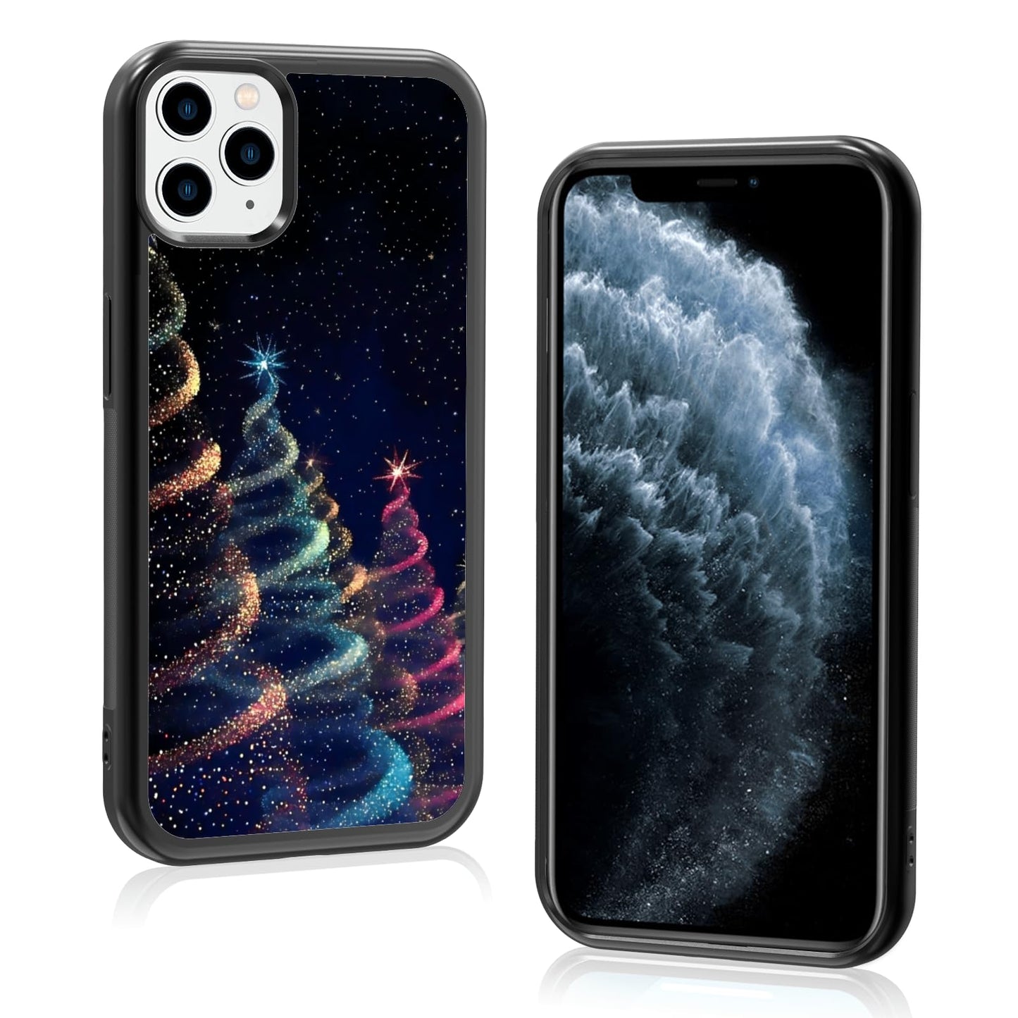 Cute Christmas Tree Bow Phone Case: Kawaii Winter Non-Slip Design Compatible with iPhone 13./14 Case for Women & Girl（14）