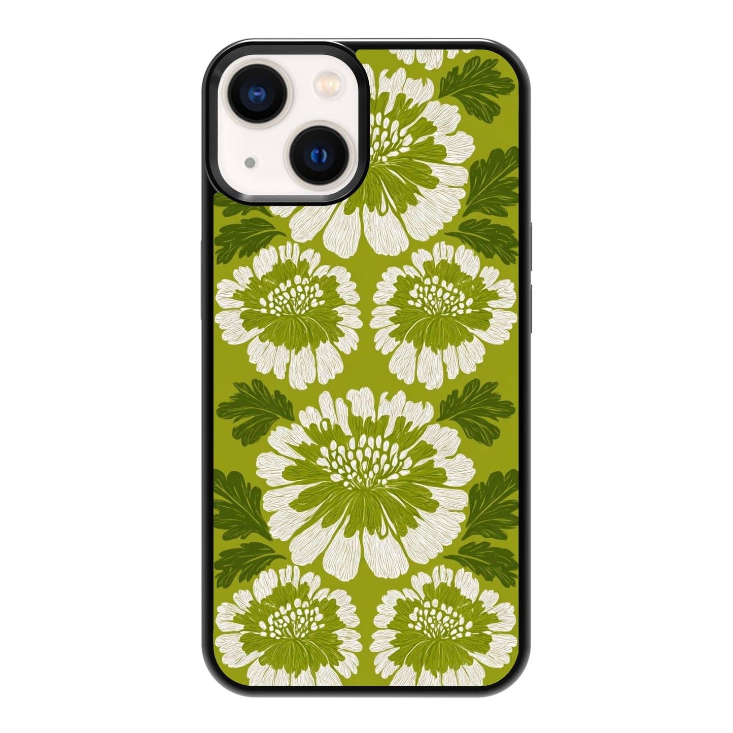 Lush Garden Wildflower Field Green Botanical Nature Aesthetic Phone Case, Shockproof Protective Cover for iPhone 11 12 13 14 15 16 17 Pro Max Plus Mini XR 7 8 SE