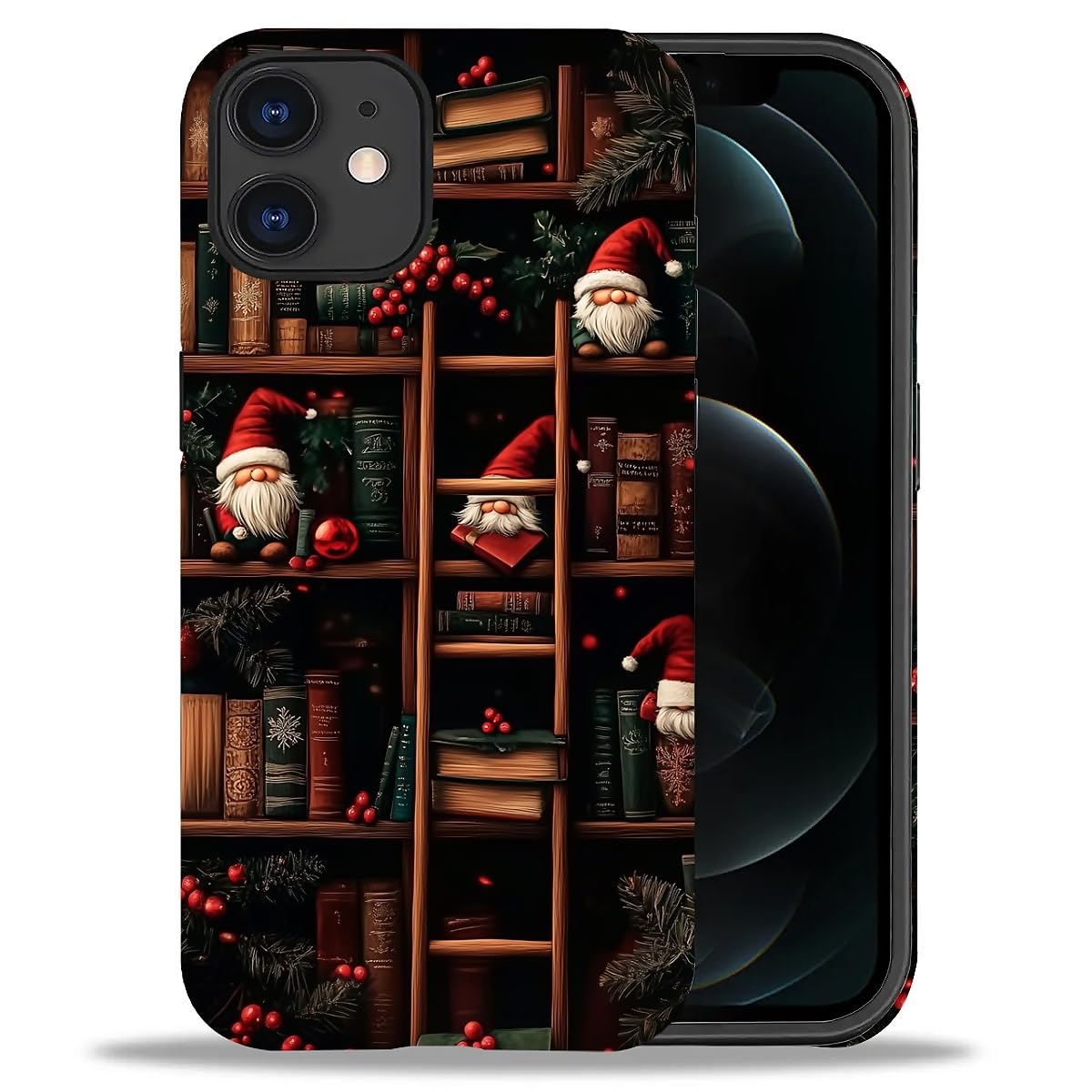 DAIZAG Phone Case Compatible with iPhone 13/14,Christmas Santa Claus Mixed 2 Layer Soft Silicone+Hard PC Ddouble Protection Ultra-Thin Phone Case for iPhone 13/14