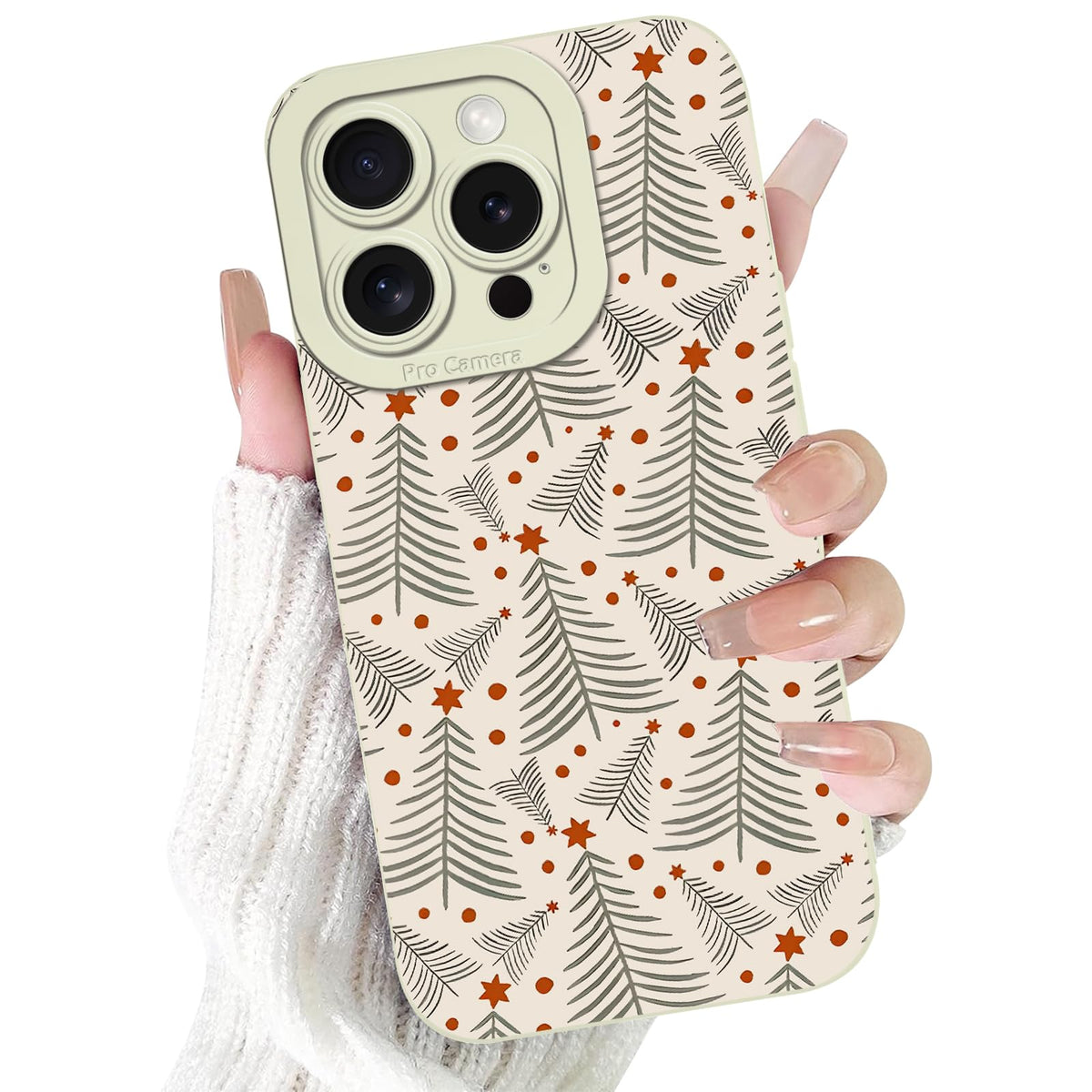 Merry Christmas Phone Case for iPhone 16 6.1，Cute Silicone Case with Xmas Tree Snowflakes, Elk Pattern，Soft Protective Shockproof Gifts for Girls Women Men Boys-Red White Snowflake