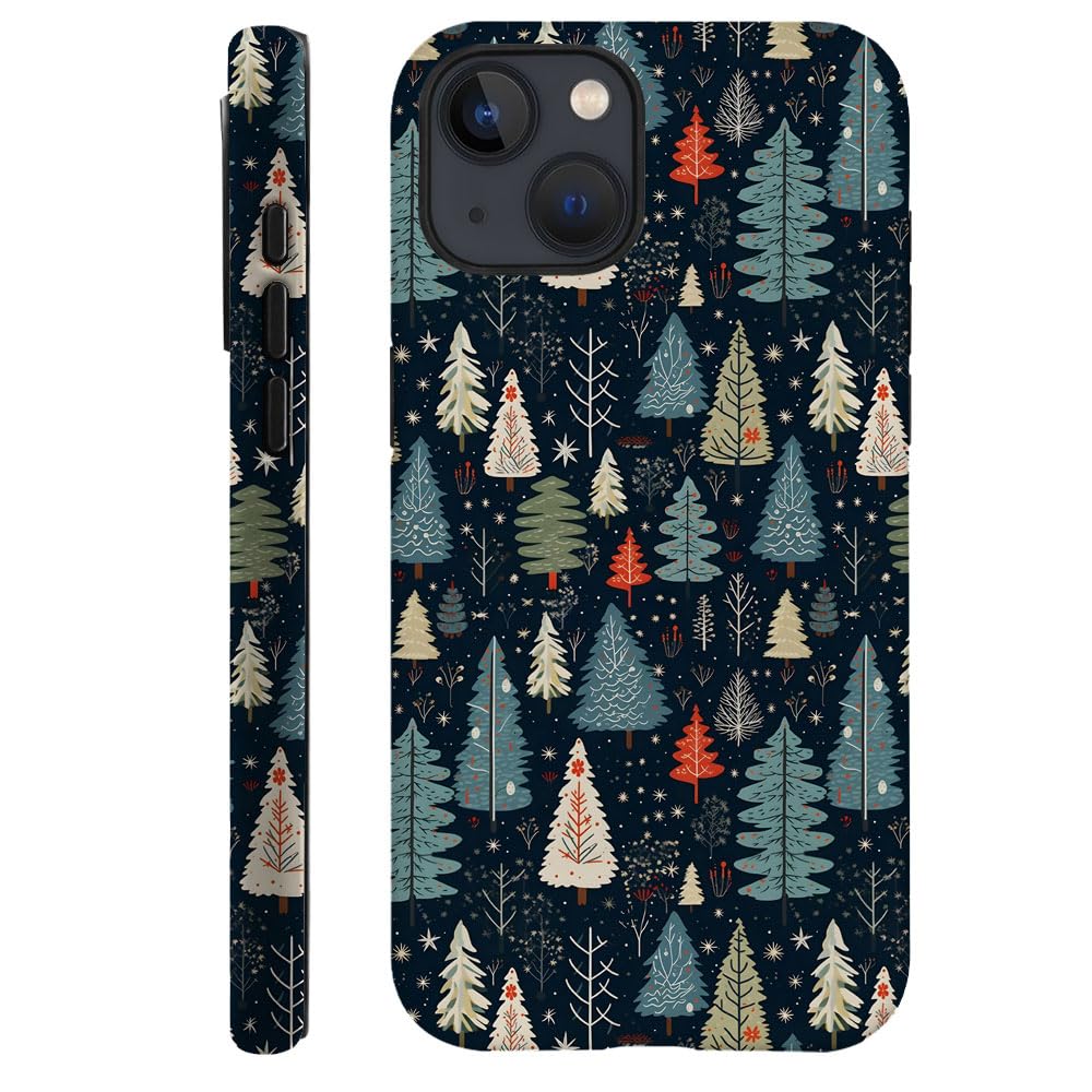Compatible with iPhone 15 Pro,Durable & Shockproof Phone Case Cover Design - Christmas Retro Doodle