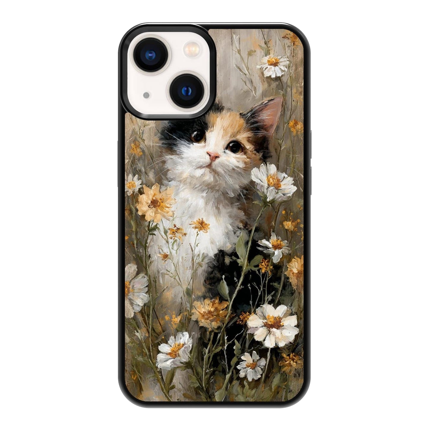 Dark Botanical Wildflower Forest Green Leaf White Blossom Nature Art Phone Case, Shockproof Protective Cover for iPhone 11 12 13 14 15 16 17 Pro Max Plus Mini XR 7 8 SE
