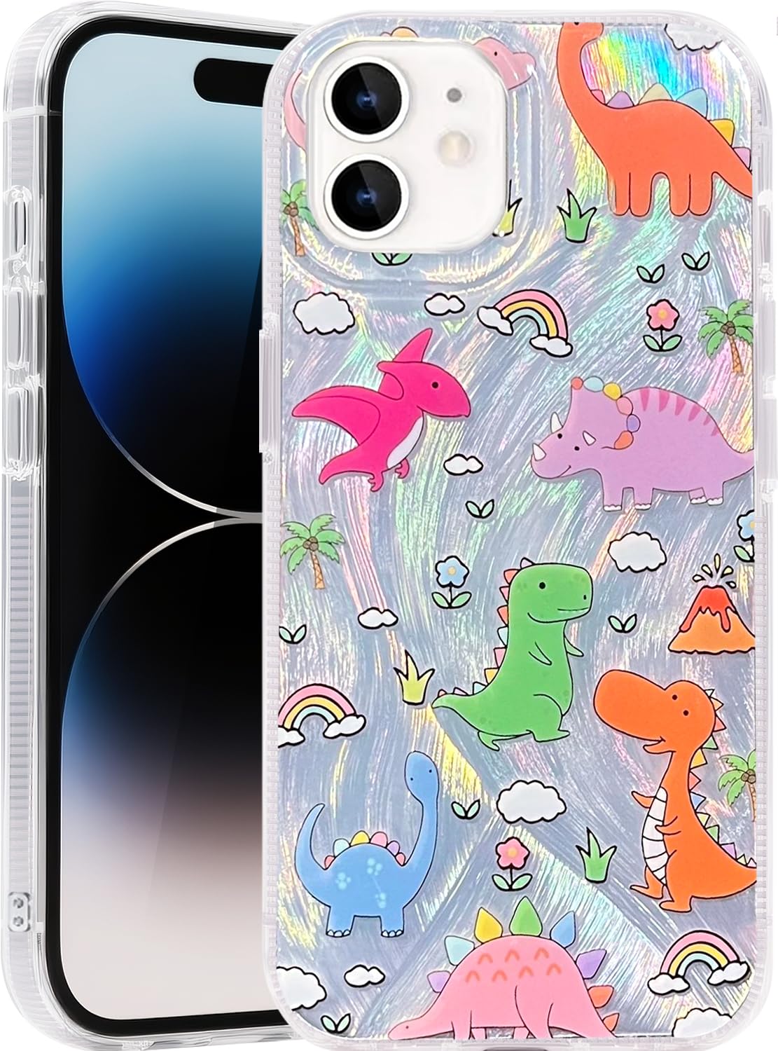 Compatible with iPhone 17 Pro Case,with [Soft Slim][Camera Protection] Cute Fishing Cats Shiny Aesthetic Phone Cover Anti-Yellowing Shockproof Protective Cover for Women Girl