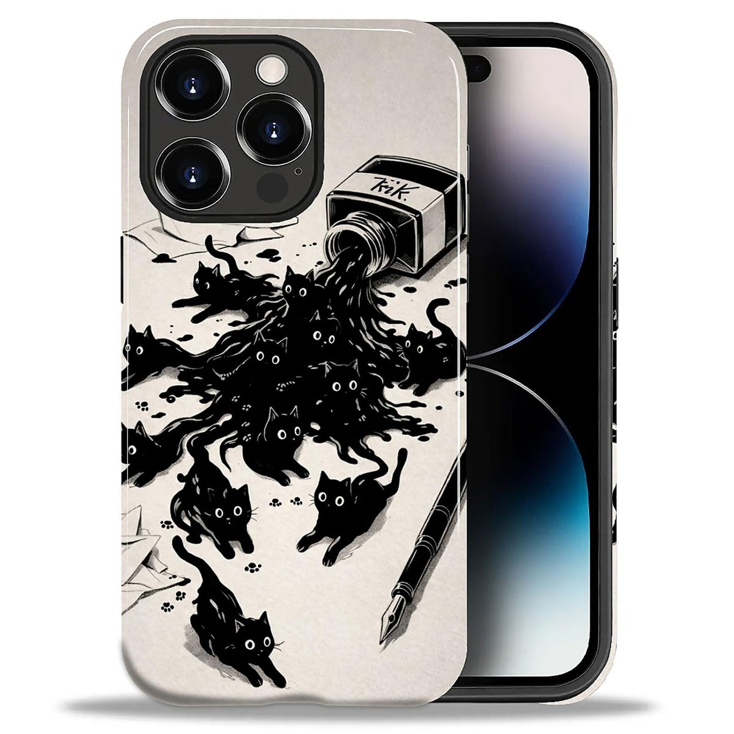 Case Compatible with iPhone 17 Pro,Double Layer Protection, Matte Finish, Anti-Drop and Anti-Fingerprint Armor -Yellow Striped Taco Vacation Sausage Dog Collage