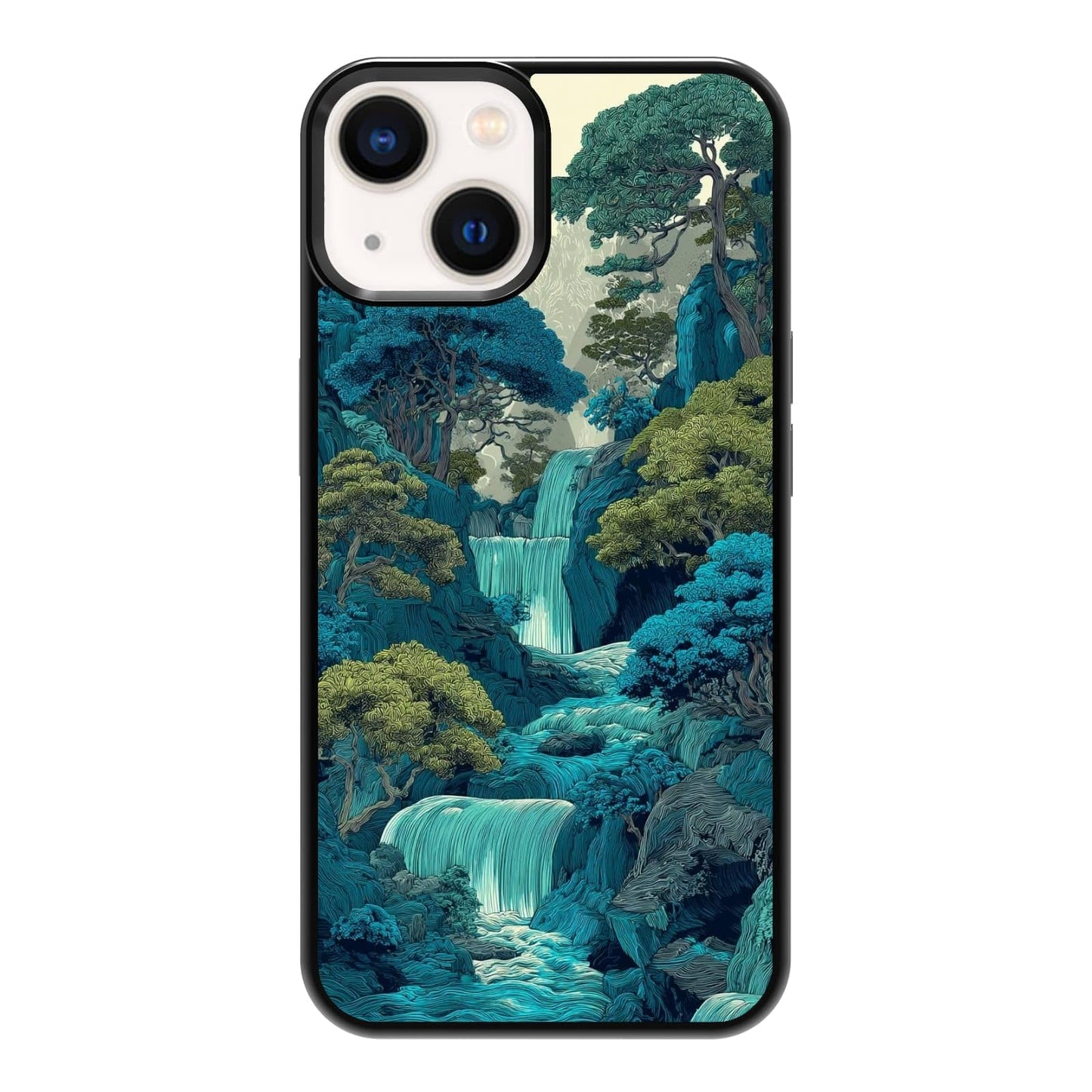 Black Cat Indoor Jungle Potted Plants Bookshelf Dark Green Botanical Urban Forest Phone Case, Shockproof Protective Cover for iPhone 11 12 13 14 15 16 17 Pro Max Plus Mini XR 7 8 SE