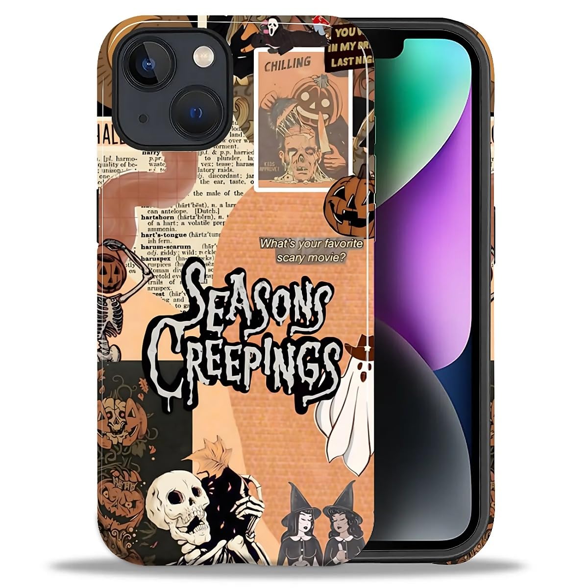 for iPhone 17 Pro Max Case,Hybrid 2-Layer Hard Shell + Silicone Protective Case -Resistant Shockproof- Ally's Dog's Cute College Summer Flower Collage