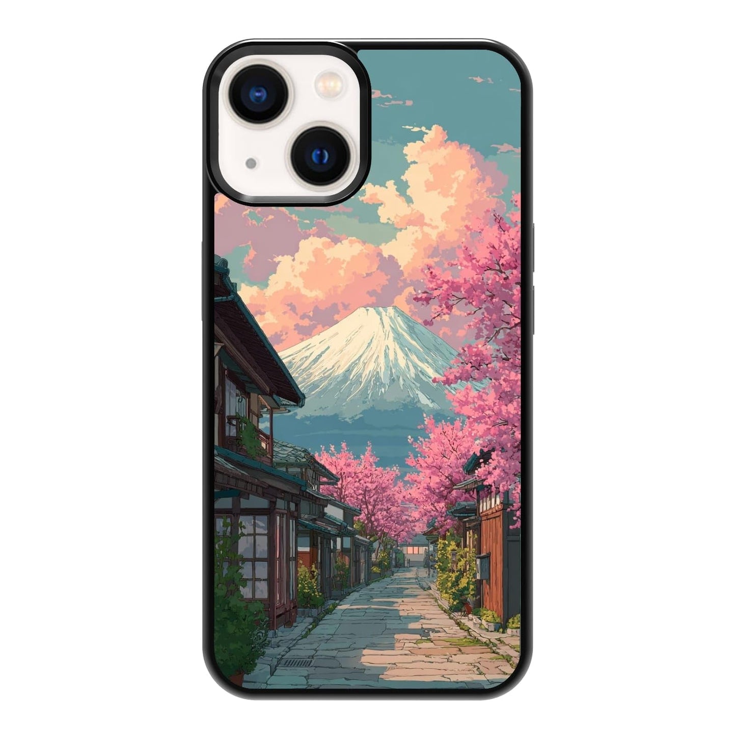 Dark Botanical Wildflower Forest Green Leaf White Blossom Nature Art Phone Case, Shockproof Protective Cover for iPhone 11 12 13 14 15 16 17 Pro Max Plus Mini XR 7 8 SE
