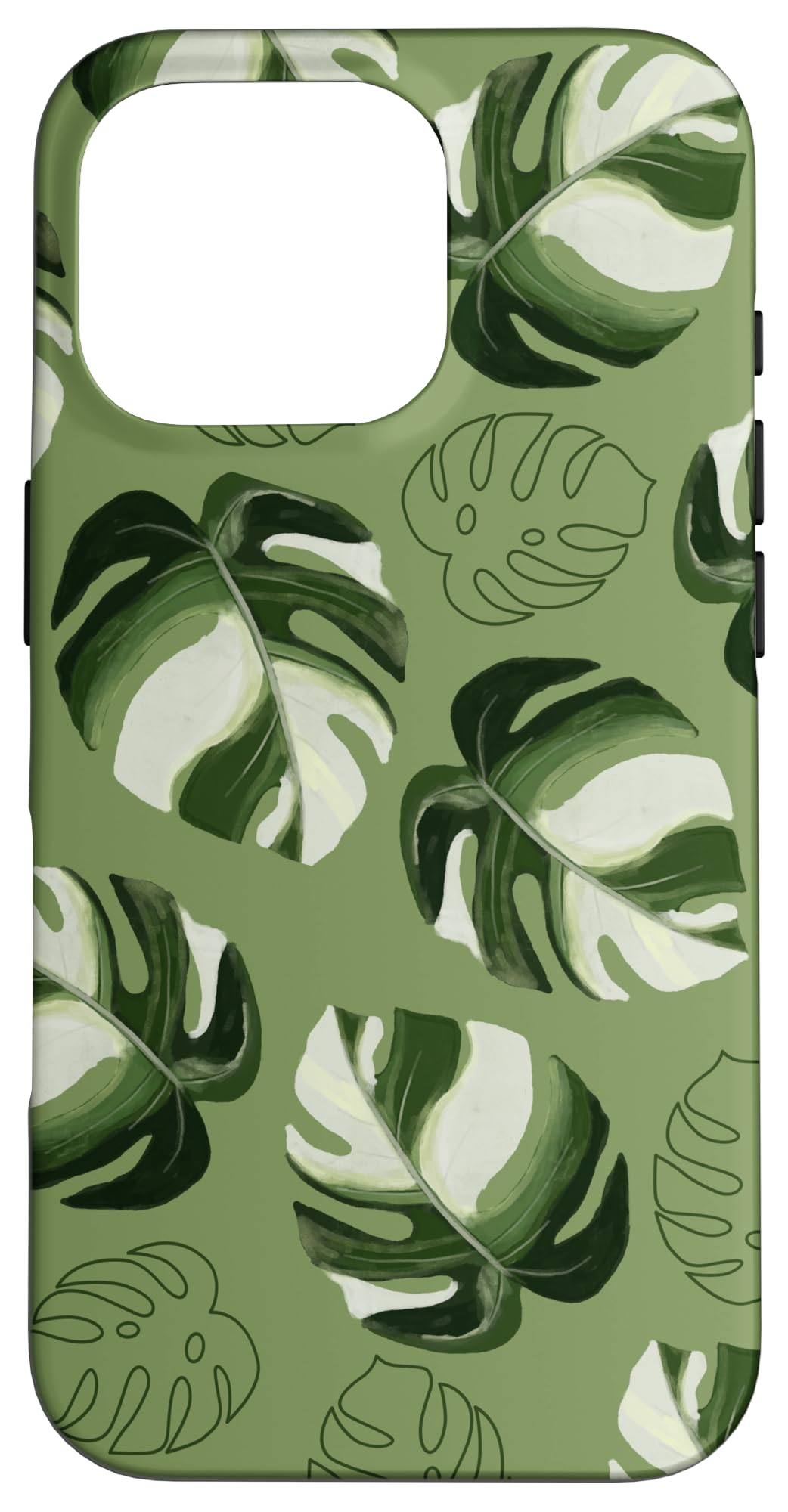 Monstera Deliciosa Leaves Plant Leaf Botanical Nature Case for iPhone 15