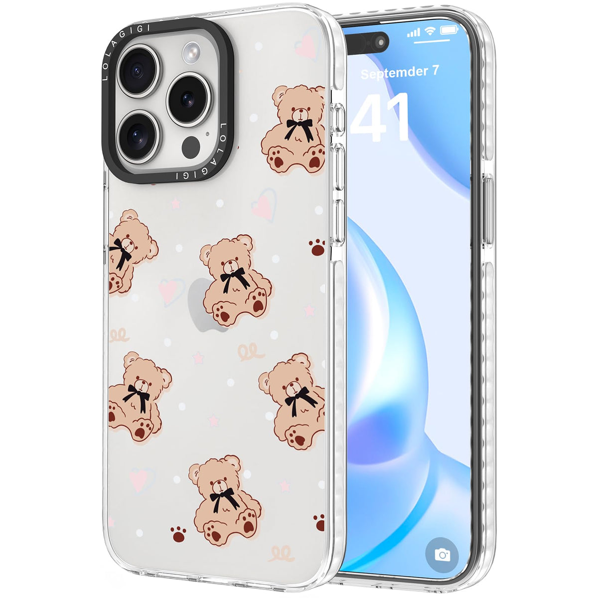 Case for iPhone 16 Pro Max Purple Cute Puppy Dog Animal Print | Kawaii Aesthetic Girly Design, Supports Wireless Charging, Shockproof Protection Soft TPU Phone Cover, 6.9"