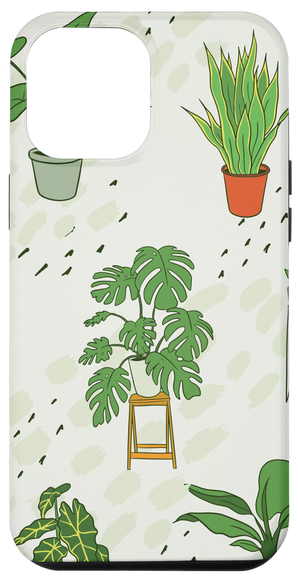 Monstera plant Houseplant Illustrations | Boho Nature Leaf Case for iPhone 15