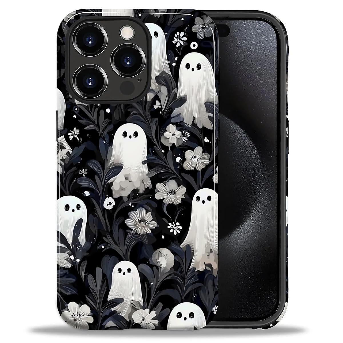 DAIZAG Case for iPhone 13 iPhone 14, Christmas Coffee Snowflake Cane Full-Body Design Hybrid Dual Protection Soft TPU + Hard PC, Shockproof Scratch-Resistant Protective Cover Phone Case for Men Women