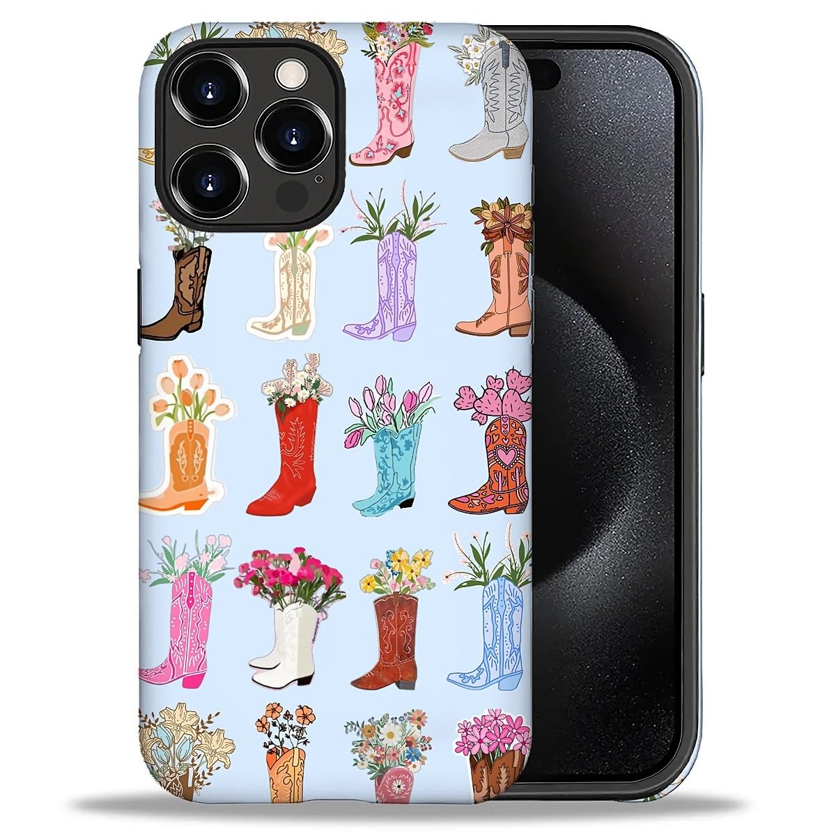 DAIZAG Case for iPhone 13 iPhone 14, Christmas Coffee Snowflake Cane Full-Body Design Hybrid Dual Protection Soft TPU + Hard PC, Shockproof Scratch-Resistant Protective Cover Phone Case for Men Women