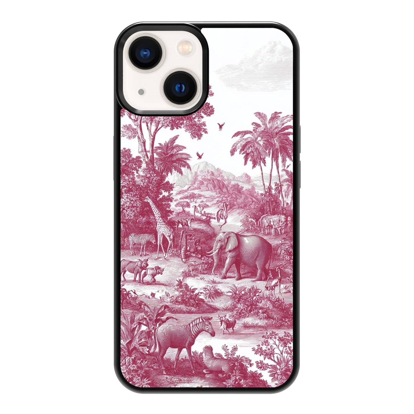 Elegant Forest Green Botanical Leaf and Plant Illustration Phone Case, Shockproof Protective Cover for iPhone 11 12 13 14 15 16 17 Pro Max Plus Mini XR 7 8 SE