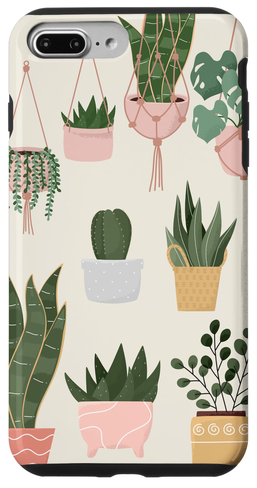 Boho Indoor and Outdoor Plant Illustrations Nature Art Phone Case for iPhone 15 Pro Max