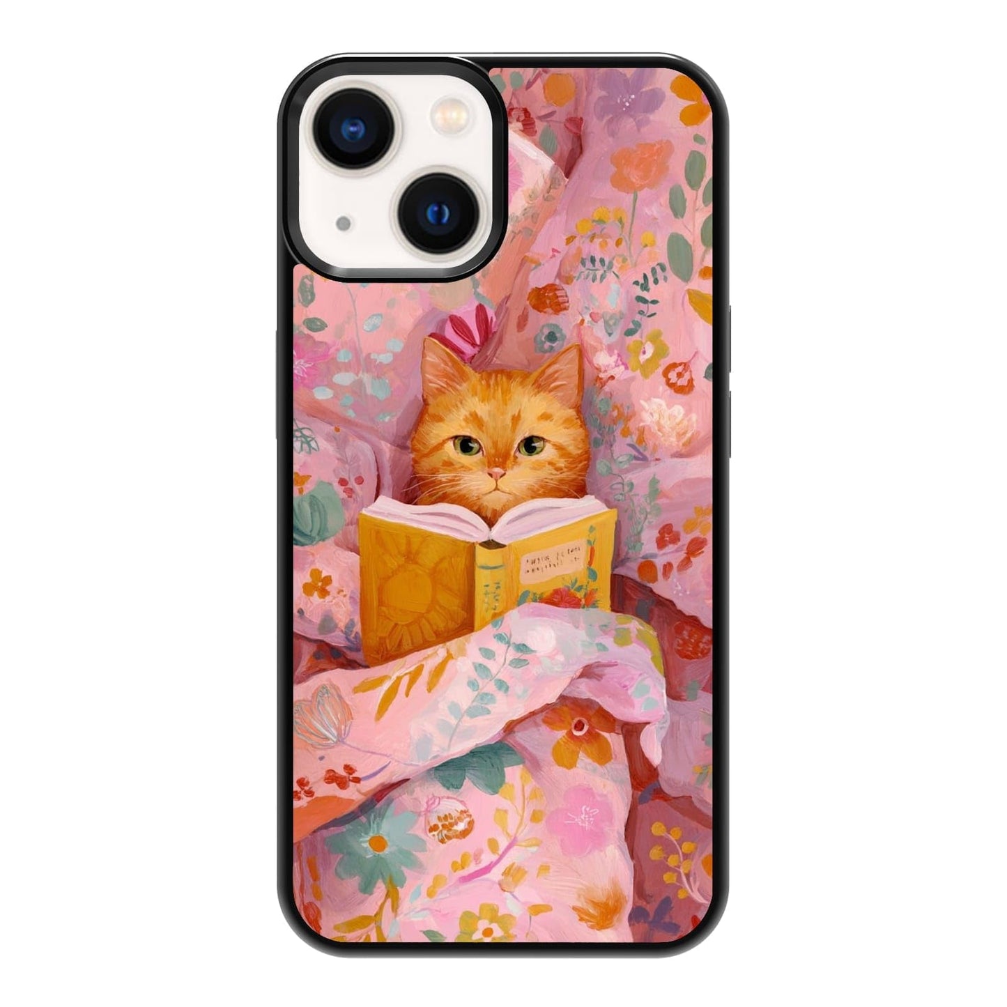 Black Cat Indoor Jungle Potted Plants Bookshelf Dark Green Botanical Urban Forest Phone Case, Shockproof Protective Cover for iPhone 11 12 13 14 15 16 17 Pro Max Plus Mini XR 7 8 SE