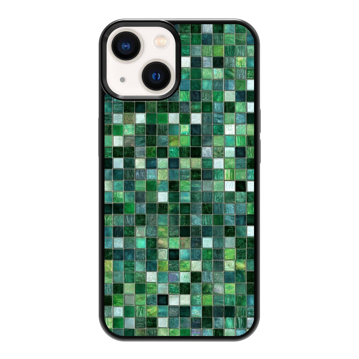 Nature Stained Glass Green Forest Tree Sunlight Phone Case, Shockproof Protective Cover for iPhone 11 12 13 14 15 16 17 Pro Max Plus Mini XR 7 8 SE