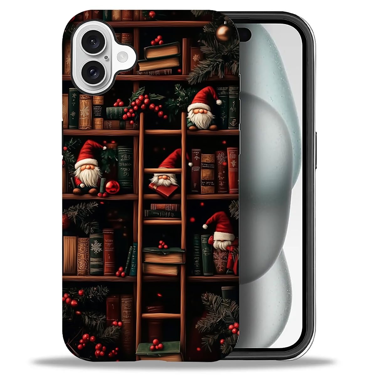 DAIZAG Phone Case Compatible with iPhone 13/14,Christmas Santa Claus Mixed 2 Layer Soft Silicone+Hard PC Ddouble Protection Ultra-Thin Phone Case for iPhone 13/14