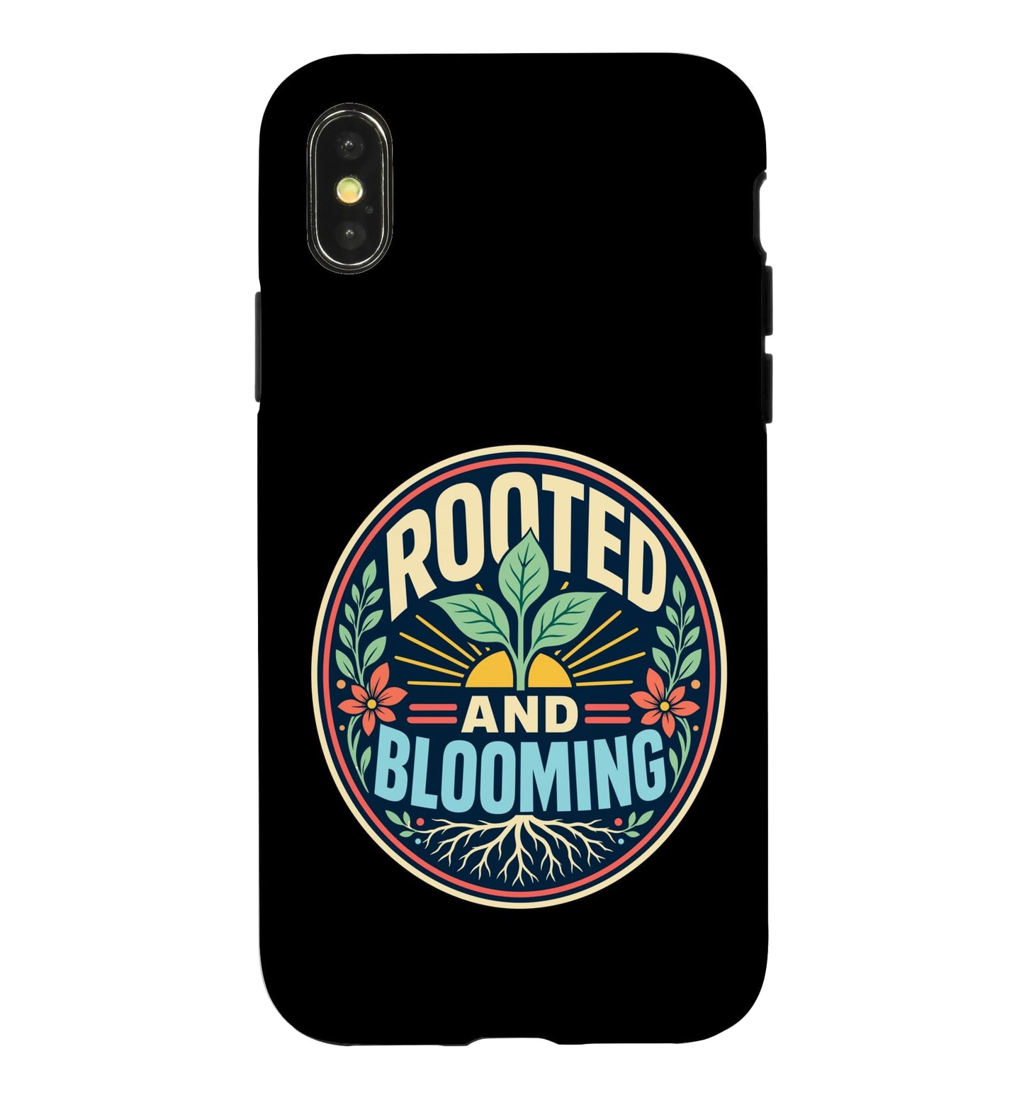 Rooted Blooming Plant Nature Retro Case for iPhone 16