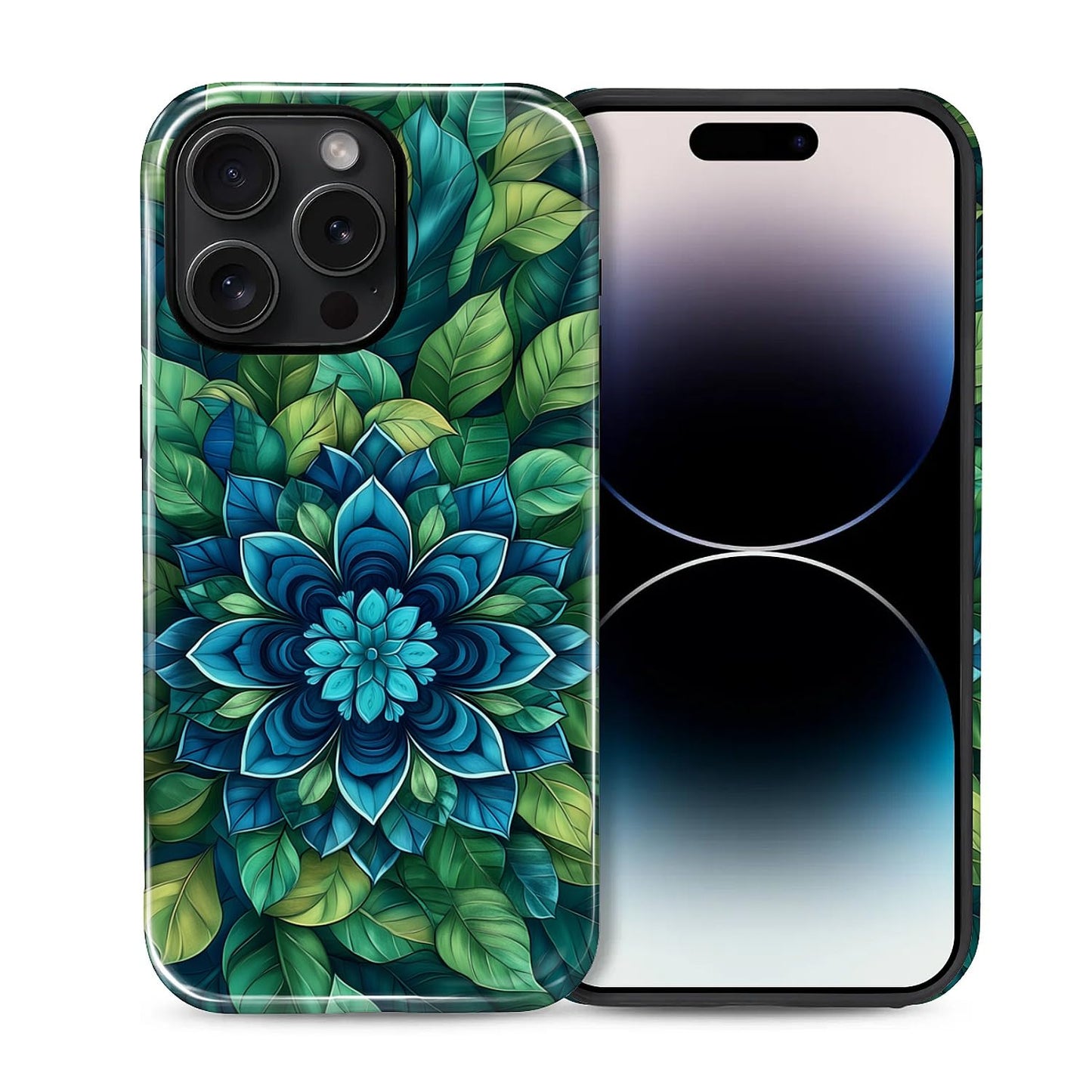 Compatible with iPhone 13 14 Case, Hybrid 2-Layer Case Shockproof Anti-Scratch for Girl Women Boy Men, Plant Collection for iPhone 13 14