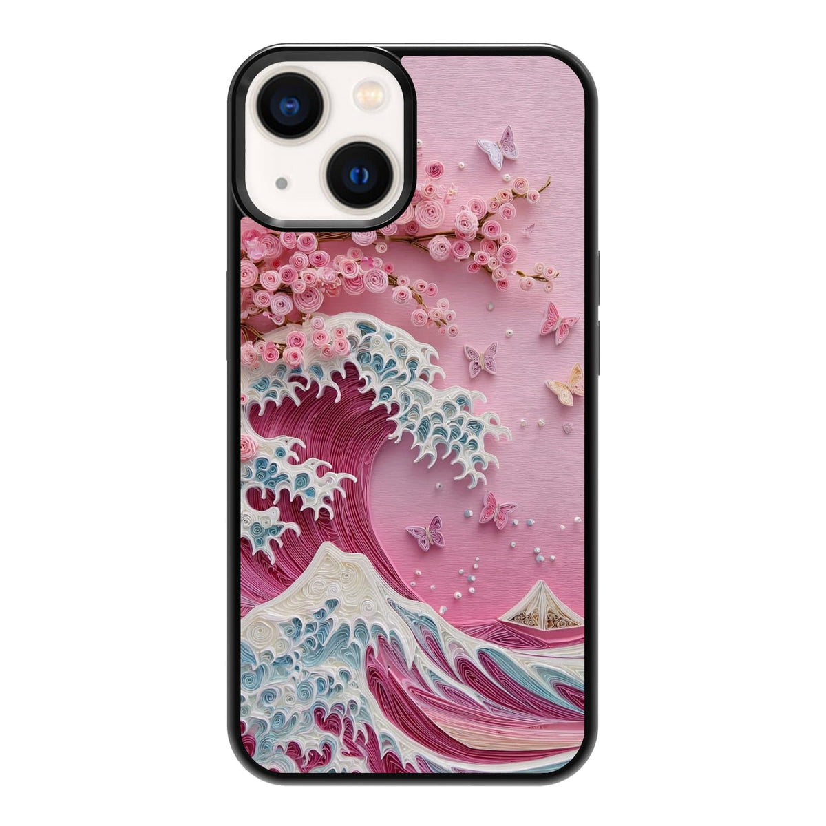 Elegant Forest Green Botanical Leaf and Plant Illustration Phone Case, Shockproof Protective Cover for iPhone 11 12 13 14 15 16 17 Pro Max Plus Mini XR 7 8 SE