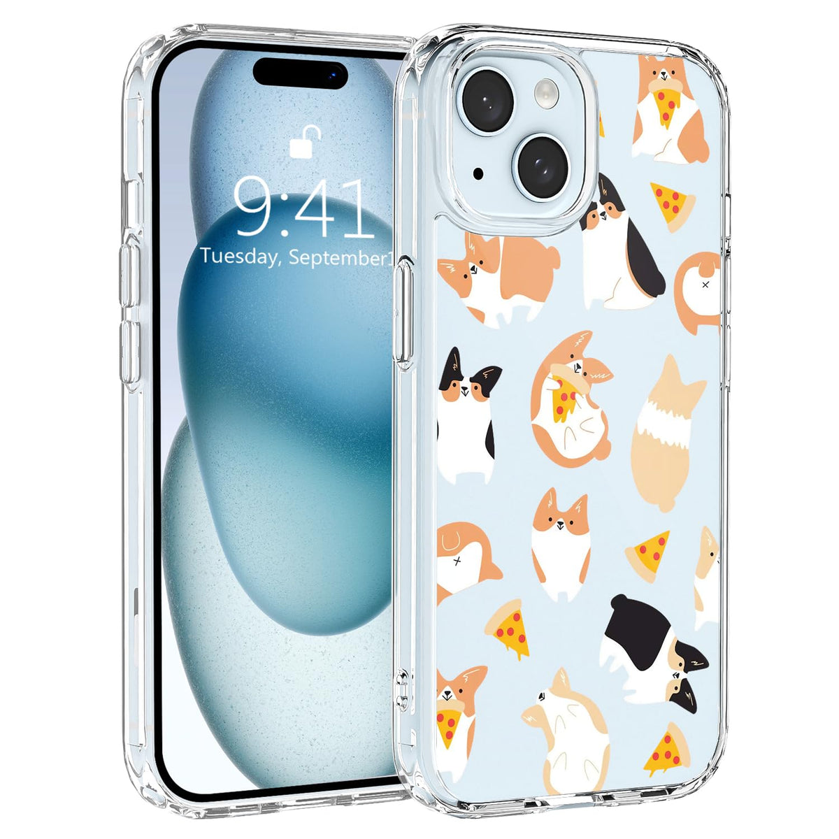 JOYLAND Funny Goose Case for iPhone 15 Cartoon Animal Cute Design Clear Cell Phone Case Acrylic Hard Back Slim Cover Shockproof Protective Cover for iPhone 15 6.1 Inch