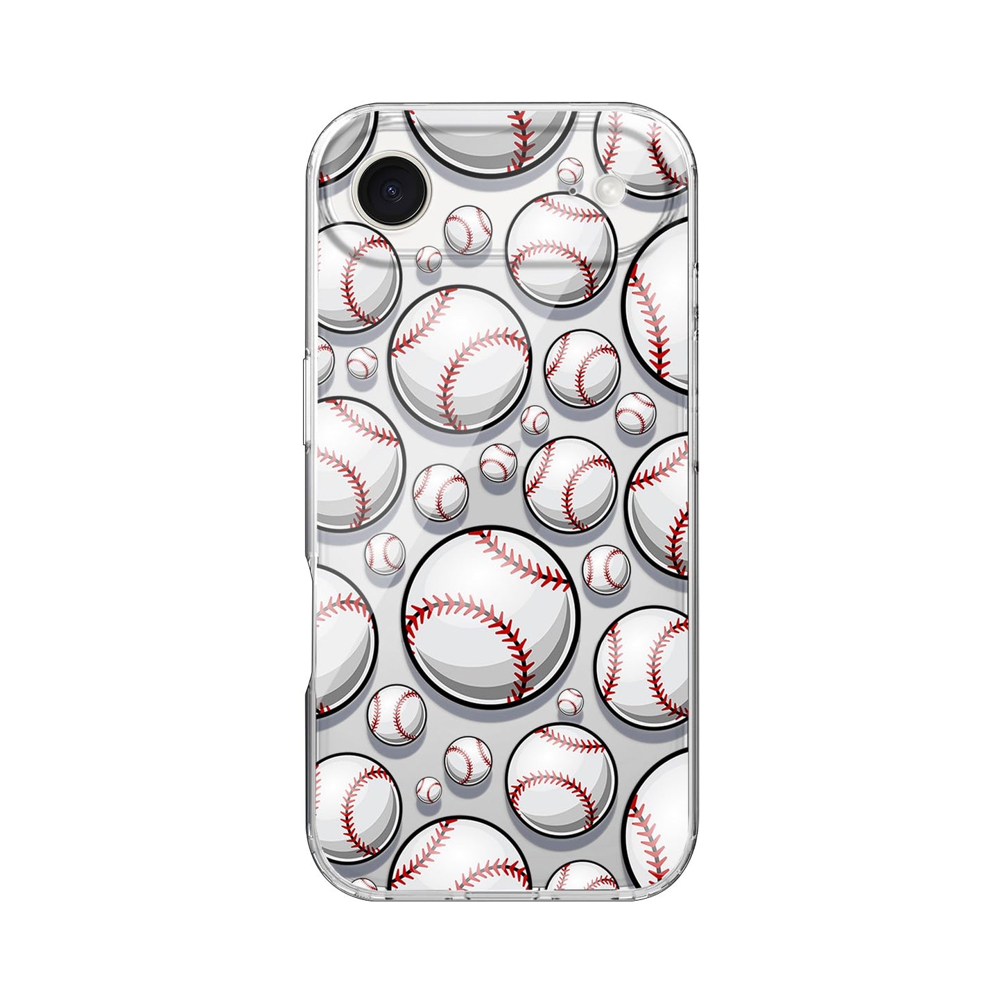 Blingy's for iPhone 17 Case, Christmas Tree Snowflake Winter Clear Case | Transparent, Winter Holiday Design, Snowflake Pattern, Christmas Pattern, Merry Christmas, Soft TPU Protective Case 6.3 in