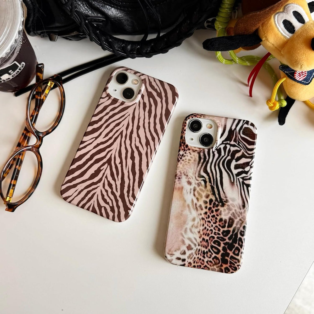 Aesthetic Y2K Cheetah Phone Case for iPhone 17 6.3in,Cute Animal Leopard Zebra Tiger Print Retro Cool Girl Trendy Vintage Protective Cover - Animal Print